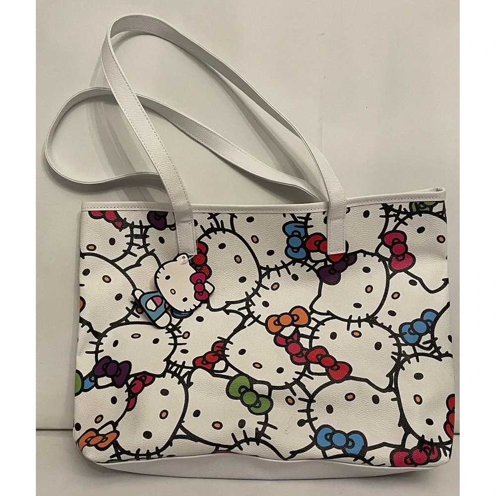 2018 Hello‎ Kitty White Tote Purse Bag Fab NY Sanrio 13 x 10